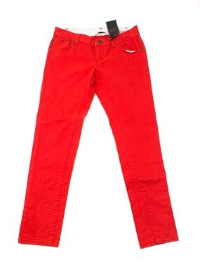 Powder Room Bright Red Stretch Skinny Jeans NWT Size 5